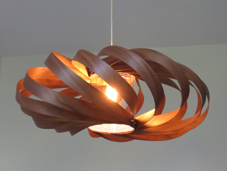 Handmade Lampenschirm "Fleur" Lampenschirm Ø ca. 65 cm - Holz